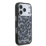 Apple iPhone 17 Pro Kılıf Karl Lagerfeld Orjinal Lisanslı M-safe Şarj Özellikli IML Leopar Baskılı Kapak
