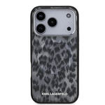 Apple iPhone 17 Pro Kılıf Karl Lagerfeld Orjinal Lisanslı M-safe Şarj Özellikli IML Leopar Baskılı Kapak
