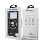 Apple iPhone 17 Pro Kılıf Karl Lagerfeld Orjinal Lisanslı IML Baskılı KL Heads Kapak