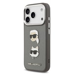 Apple iPhone 17 Pro Kılıf Karl Lagerfeld Orjinal Lisanslı Metal Logolu K&C Heads Pin Kapak