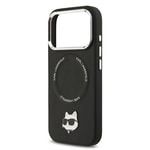 Apple iPhone 17 Pro Kılıf Karl Lagerfeld Orjinal Lisanslı M-safe Şarj Özellikli Metal Kamera ve Buton Tasarımlı Choupette PU Deri Kapak