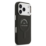 Apple iPhone 17 Pro Kılıf Karl Lagerfeld Orjinal Lisanslı M-safe Şarj Özellikli Metal Kamera ve Buton Tasarımlı Paris RSG PU Deri Kapak