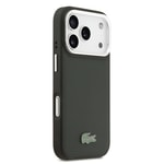Apple iPhone 17 Pro Kılıf Lacoste Orjinal Lisanslı M-safe Şarj Özellikli PU Pike Desenli Standlı Metal Logolu Kapak