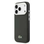 Apple iPhone 17 Pro Kılıf Lacoste Orjinal Lisanslı M-safe Şarj Özellikli PU Pike Desenli Standlı Metal Logolu Kapak