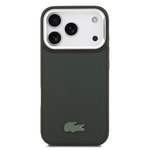 Apple iPhone 17 Pro Kılıf Lacoste Orjinal Lisanslı M-safe Şarj Özellikli PU Pike Desenli Standlı Metal Logolu Kapak
