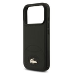 Apple iPhone 17 Pro Kılıf Lacoste Orjinal Lisanslı M-safe Şarj Özellikli PU Deri Tasarımlı Metal Logolu Kapak