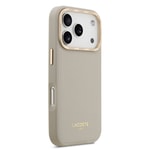 Apple iPhone 17 Pro Kılıf Lacoste Orjinal Lisanslı M-safe Şarj Özellikli Champs Elysees PU Deri Tasarımlı Kapak