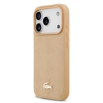 Apple iPhone 17 Pro Kılıf Lacoste Orjinal Lisanslı M-safe Şarj Özellikli PU Deri Tasarımlı Karışık Monogram Desenli Kapak