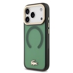 Apple iPhone 17 Pro Kılıf Lacoste Orjinal Lisanslı M-safe Şarj Özellikli Gold Timsah Logolu Buzlu Kapak