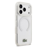 Apple iPhone 17 Pro Kılıf Lacoste Orjinal Lisanslı M-safe Şarj Özellikli İkonik Timsah Logolu Buzlu Kapak