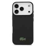 Apple iPhone 17 Pro Kılıf Lacoste Orjinal Lisanslı M-Safe Şarj Özellikli PVC Pike Desenli Arka Yüzey İkonik Timsah Dokuma Logolu Kapak