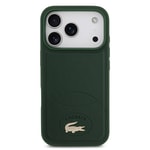 Apple iPhone 17 Pro Kılıf Lacoste Orjinal Lisanslı M-safe Şarj Özellikli PU Deri Tasarımlı Metal Logolu Kapak