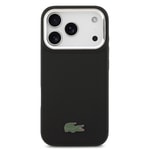 Apple iPhone 17 Pro Kılıf Lacoste Orjinal Lisanslı M-safe Şarj Özellikli PU Pike Desenli Standlı Metal Logolu Kapak
