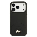 Apple iPhone 17 Pro Kılıf Lacoste Orjinal Lisanslı M-safe Şarj Özellikli PU Deri Tasarımlı Metal Logolu Kapak
