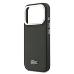 Apple iPhone 17 Pro Kılıf Lacoste Orjinal Lisanslı M-safe Şarj Özellikli PU Pike Desenli Standlı Metal Logolu Kapak
