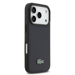 Apple iPhone 17 Pro Kılıf Lacoste Orjinal Lisanslı M-safe Şarj Özellikli PU Pike Desenli Metal Logolu Kapak