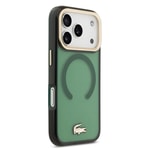 Apple iPhone 17 Pro Kılıf Lacoste Orjinal Lisanslı M-safe Şarj Özellikli Gold Timsah Logolu Buzlu Kapak