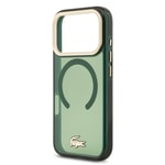 Apple iPhone 17 Pro Kılıf Lacoste Orjinal Lisanslı M-safe Şarj Özellikli Gold Timsah Logolu Buzlu Kapak
