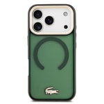 Apple iPhone 17 Pro Kılıf Lacoste Orjinal Lisanslı M-safe Şarj Özellikli Gold Timsah Logolu Buzlu Kapak