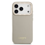 Apple iPhone 17 Pro Kılıf Lacoste Orjinal Lisanslı M-safe Şarj Özellikli Champs Elysees PU Deri Tasarımlı Kapak