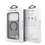 Apple iPhone 17 Pro Kılıf Lacoste Orjinal Lisanslı M-safe Şarj Özellikli Gold Timsah Logolu Buzlu Kapak