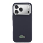 Apple iPhone 17 Pro Kılıf Lacoste Orjinal Lisanslı M-Safe Şarj Özellikli PVC Yarı Pike Desenli Arka Yüzey İkonik Timsah Dokuma Logolu Kapak