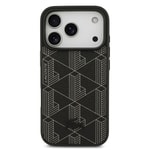 Apple iPhone 17 Pro Kılıf Lacoste Orjinal Lisanslı M-safe Şarj Özellikli PU Deri Tasarımlı Kartlıklı Karışık Monogram Desenli Kapak