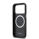 Apple iPhone 17 Pro Kılıf Lacoste Orjinal Lisanslı M-Safe Şarj Özellikli PVC Yarı Pike Desenli Arka Yüzey İkonik Timsah Dokuma Logolu Kapak
