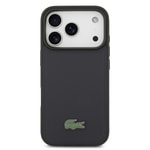 Apple iPhone 17 Pro Kılıf Lacoste Orjinal Lisanslı M-safe Şarj Özellikli PU Pike Desenli Metal Logolu Kapak