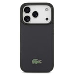 Apple iPhone 17 Pro Kılıf Lacoste Orjinal Lisanslı M-safe Şarj Özellikli PU Pike Desenli Metal Logolu Kartlıklı Kapak