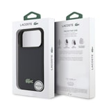 Apple iPhone 17 Pro Kılıf Lacoste Orjinal Lisanslı M-safe Şarj Özellikli PU Pike Desenli Metal Logolu Kapak