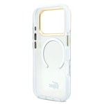 Apple iPhone 17 Pro Kılıf Lacoste Orjinal Lisanslı M-safe Şarj Özellikli Gold Timsah Logolu Buzlu Kapak