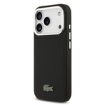 Apple iPhone 17 Pro Kılıf Lacoste Orjinal Lisanslı M-safe Şarj Özellikli PU Pike Desenli Standlı Metal Logolu Kapak