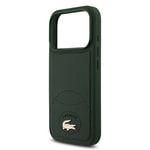 Apple iPhone 17 Pro Kılıf Lacoste Orjinal Lisanslı M-safe Şarj Özellikli PU Deri Tasarımlı Metal Logolu Kapak