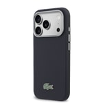 Apple iPhone 17 Pro Kılıf Lacoste Orjinal Lisanslı M-Safe Şarj Özellikli PVC Yarı Pike Desenli Arka Yüzey İkonik Timsah Dokuma Logolu Kapak