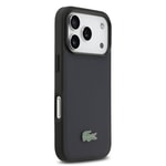 Apple iPhone 17 Pro Kılıf Lacoste Orjinal Lisanslı M-safe Şarj Özellikli PU Pike Desenli Metal Logolu Kartlıklı Kapak