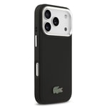 Apple iPhone 17 Pro Kılıf Lacoste Orjinal Lisanslı M-safe Şarj Özellikli PU Pike Desenli Standlı Metal Logolu Kapak