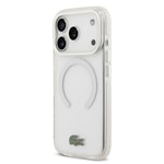 Apple iPhone 17 Pro Kılıf Lacoste Orjinal Lisanslı M-safe Şarj Özellikli İkonik Timsah Logolu Buzlu Kapak