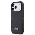 Apple iPhone 17 Pro Kılıf Lacoste Orjinal Lisanslı M-safe Şarj Özellikli PU Pike Desenli Metal Logolu Kapak