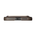 Apple iPhone 17 Pro Kılıf M-safe Şarj Özellikli Aramid Fiber Pitaka Tactile Woven Sunset-Moonrise Serisi Kapak