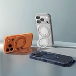 Apple iPhone 17 Pro Kılıf M-Safe Şarj Özellikli Airbag Tasarımlı Standlı AmazingThing Titan Pro MagSpin Kapak