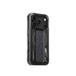Apple iPhone 17 Pro Kılıf M-safe Şarj Özellikli Teknoloji Desenli Skinarma Helio Mag Charge Standlı Kapak