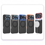 Apple iPhone 17 Pro Kılıf M-safe Şarj Özellikli 360 Derece Standlı Çift Parçalı Zore Torino Kapak