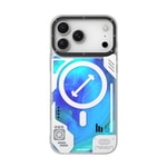 Apple iPhone 17 Pro Kılıf M-safe Şarj Özellikli Parlak Kumlu Sıvılı Tasarımlı Galaxy Fantasy Serisi Kapak
