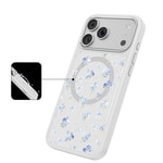 Apple iPhone 17 Pro Kılıf M-safe Şarj Özellikli Çiçek Tasarımlı Mutural Flower Serisi Kapak