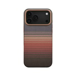 Apple iPhone 17 Pro Kılıf M-safe Şarj Özellikli Aramid Fiber Pitaka Military-Grade Sunset-Moonrise Serisi Kapak