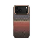 Apple iPhone 17 Pro Kılıf M-safe Şarj Özellikli Aramid Fiber Pitaka Military-Grade Sunset-Moonrise Serisi Kapak