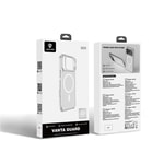 Apple iPhone 17 Pro Kılıf M-safe Şarj Özellikli Metal Kamera Çerçeveli Airbag Tasarımlı Lenyes CK221 Sert PC Kapak