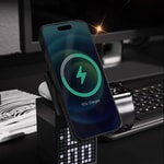 Apple iPhone 17 Pro Kılıf M-safe Şarj Özellikli Metal Standlı Lenyes CK225 Kapak