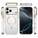 Apple iPhone 17 Pro Kılıf M-safe Şarj Özellikli Airbagli Kamera Standlı Zore Azor Kapak